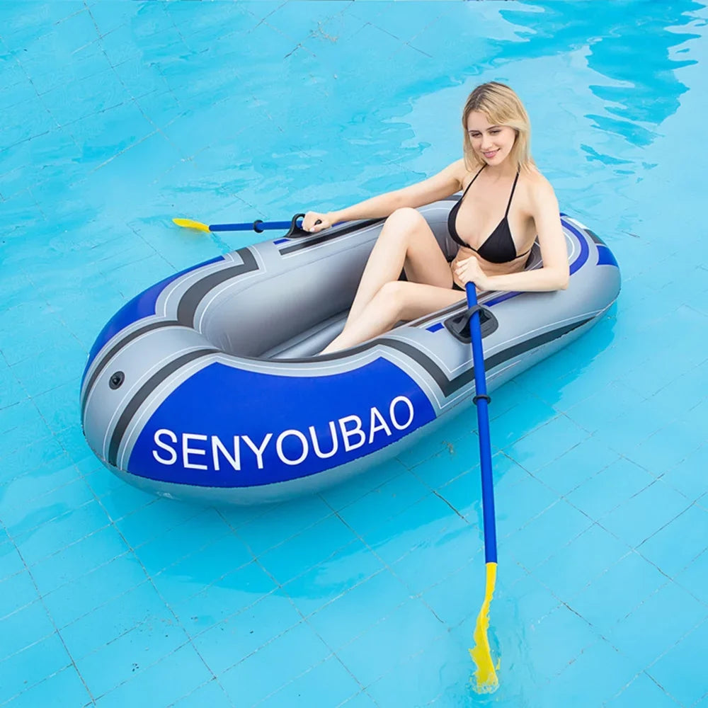 Tomshine Inflatable Vessel Inflatable Rafts Portable Thicken PVC Vessel with Air Pump Paddle