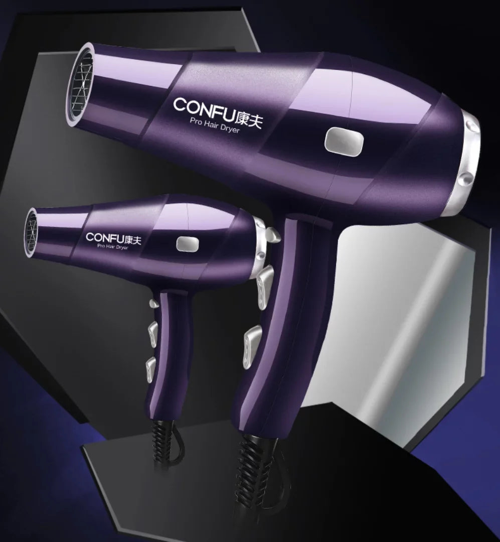 CONFU hot and cold air Hair Dryer, 2300W High Power Dryer, Hair Dryers for Women, Cool Shot Button, 3 Heat and 2 Speed Settings, Ionic Function for Shinier Results, Concentrator Nozzle(Red)