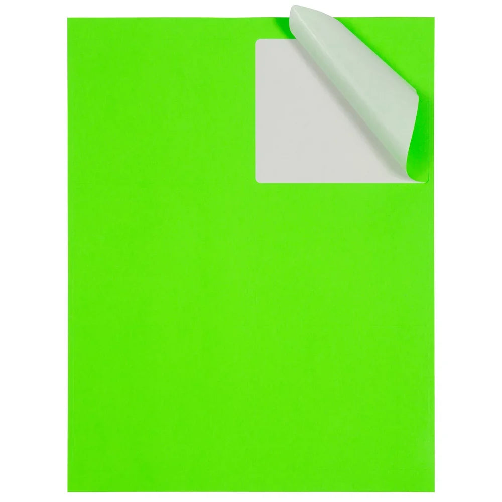 JAM Paper & Envelope Shipping Address Labels, Large, 3 1/3 x 4, Neon Fluorescent Green, 120 per Pack