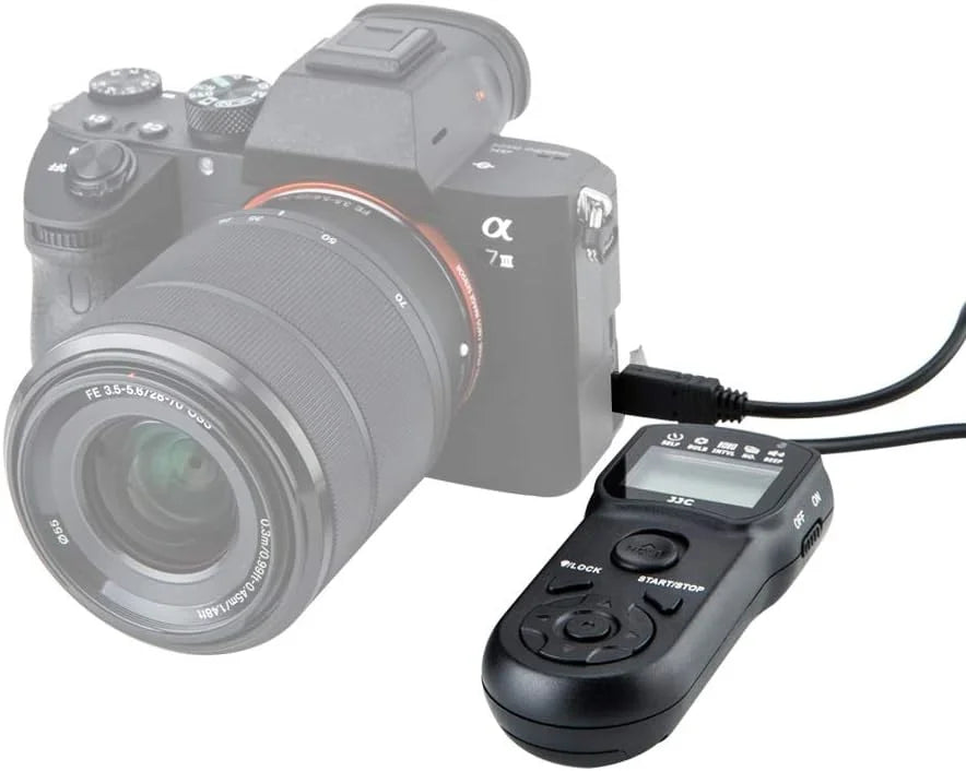 JJC Intervalometer Timer Remote Control Shutter Release for Sony A6000 A6100 A6600 A6500 A6400 A6300 A1 A7 A7II A7III A7IV A7R V IV A7RIII II A7S II A7SIII A9 ZV-1 RX100 VII VI V VA IV RX10 IV & More