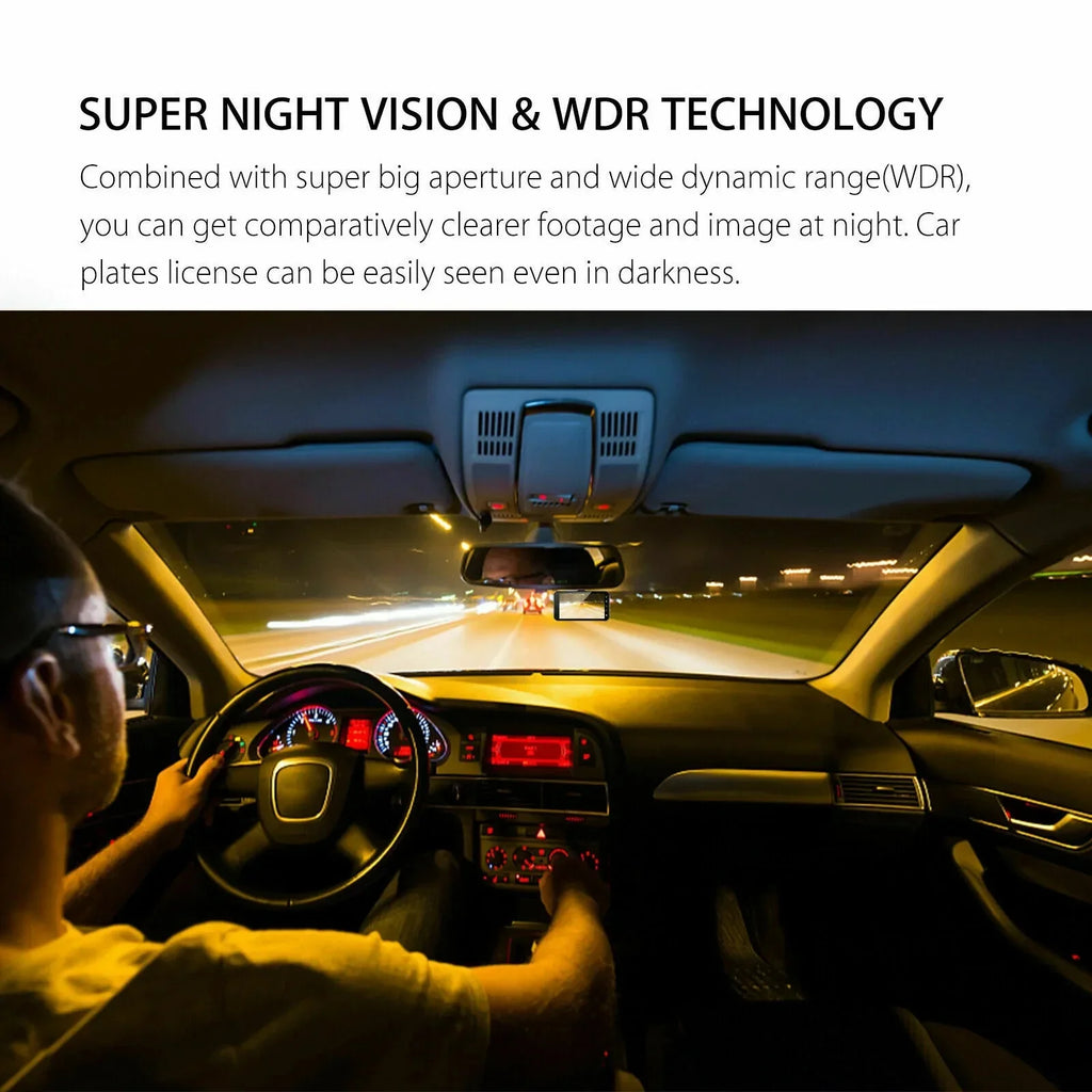 Dash Cam 4 LCD Car DVR Driving Recorder Dual Lens Camera 1080P Vehicle Video