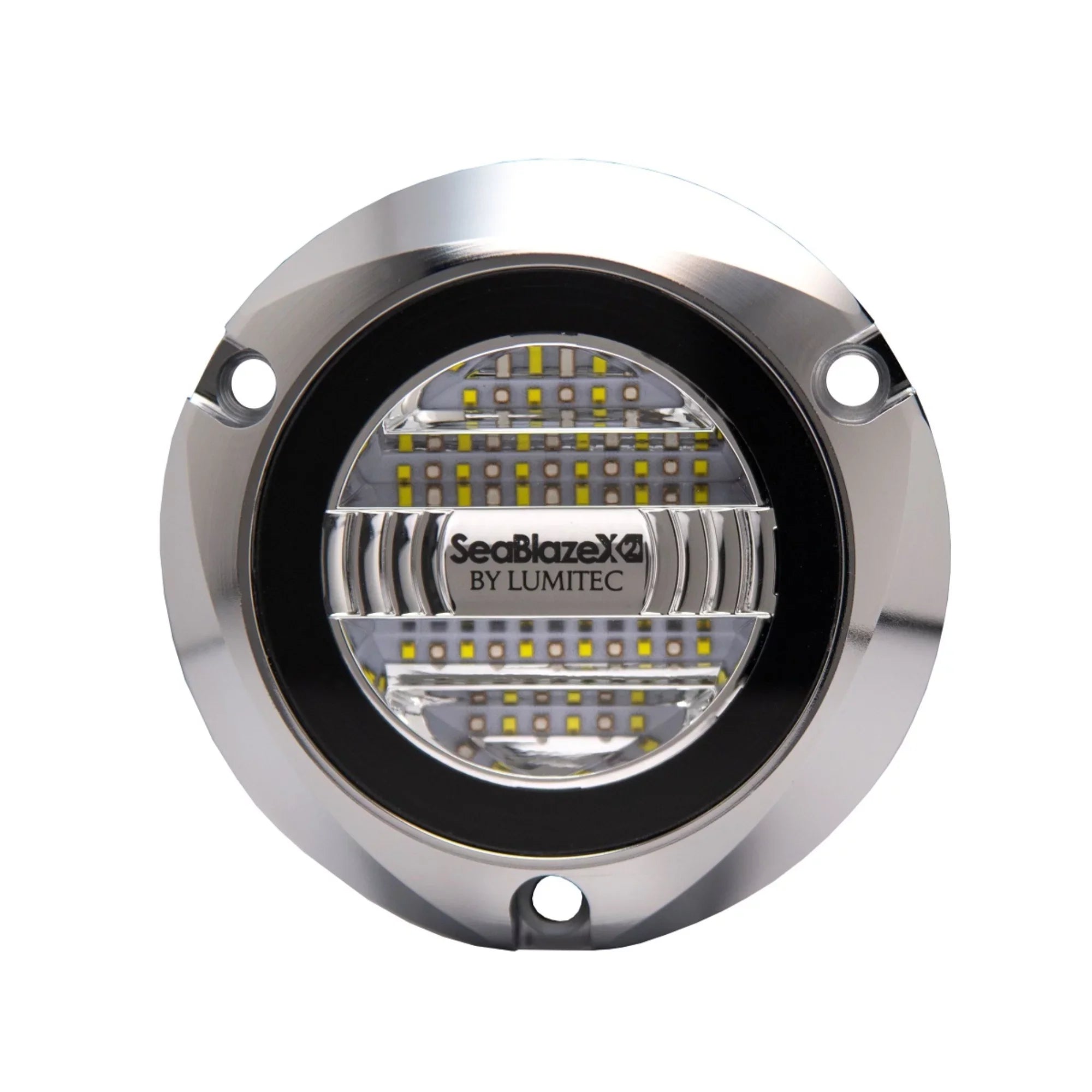 Lumitec Seablaze X2 Dual Color Blue/White LED Surface Mount Polished Housing 12/24v