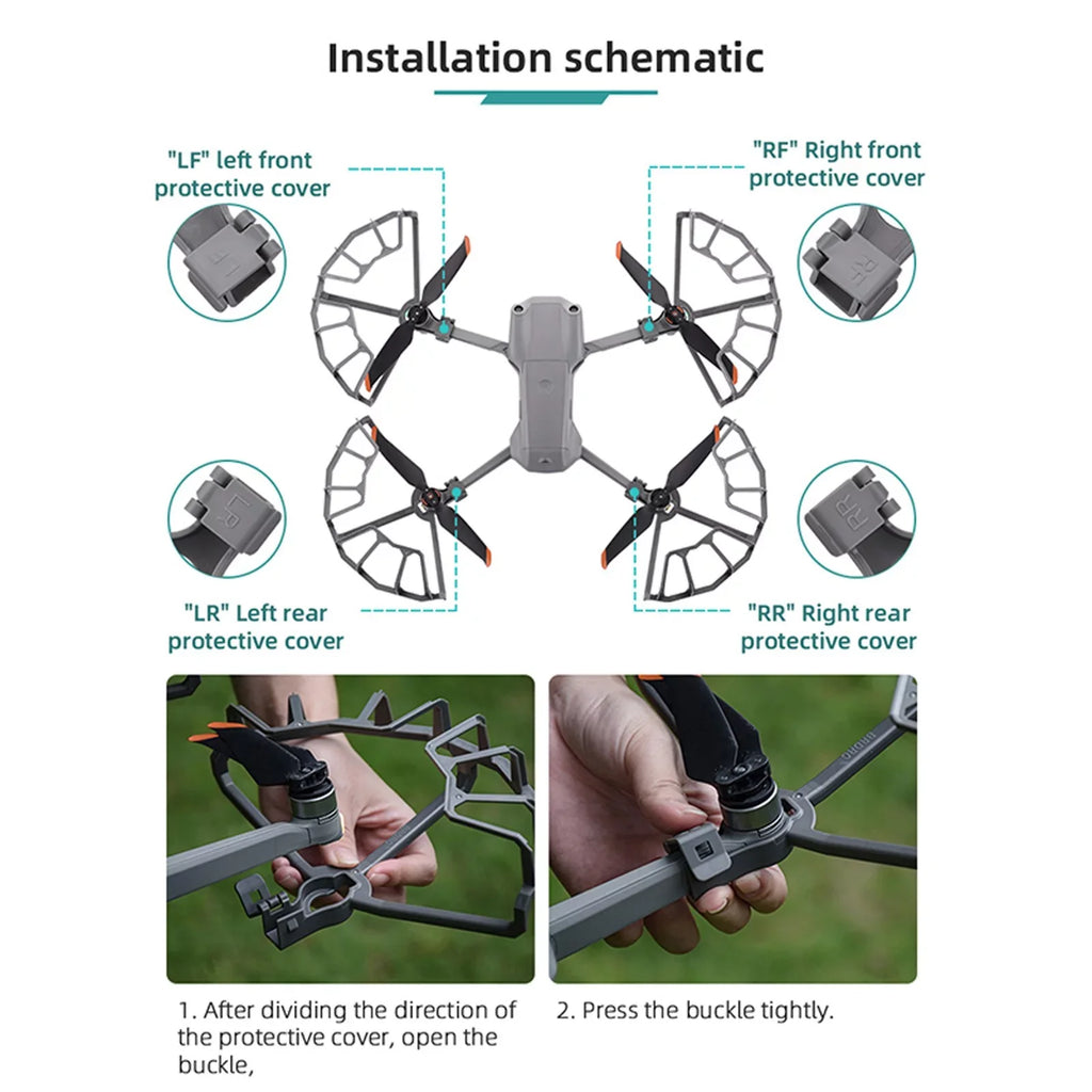 ZiSUGP Propeller Protection Ring For DJI Mavic Air 2/Air 2S Drone Propeller Leaf Guard Protection Drone Accessories F 11 Pro Drone