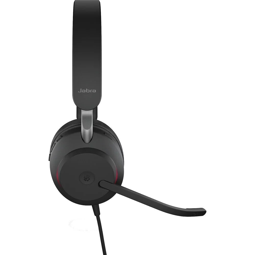 Jabra Evolve2 40 UC Wired Headphones, USB-C, Stereo, Black - Telework Headset for Calls and Music, Enhanced All-Day Comfort, Passive Noise Cancelling Headphones, UC-Optimized with USB-C - (Open Box)