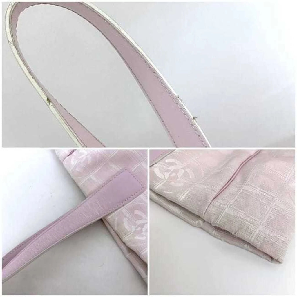 Pre-Owned Chanel MM Pink New Line A15991 Nylon Leather 8216800 CHANEL Coco Mark Tra Ladies (Good)