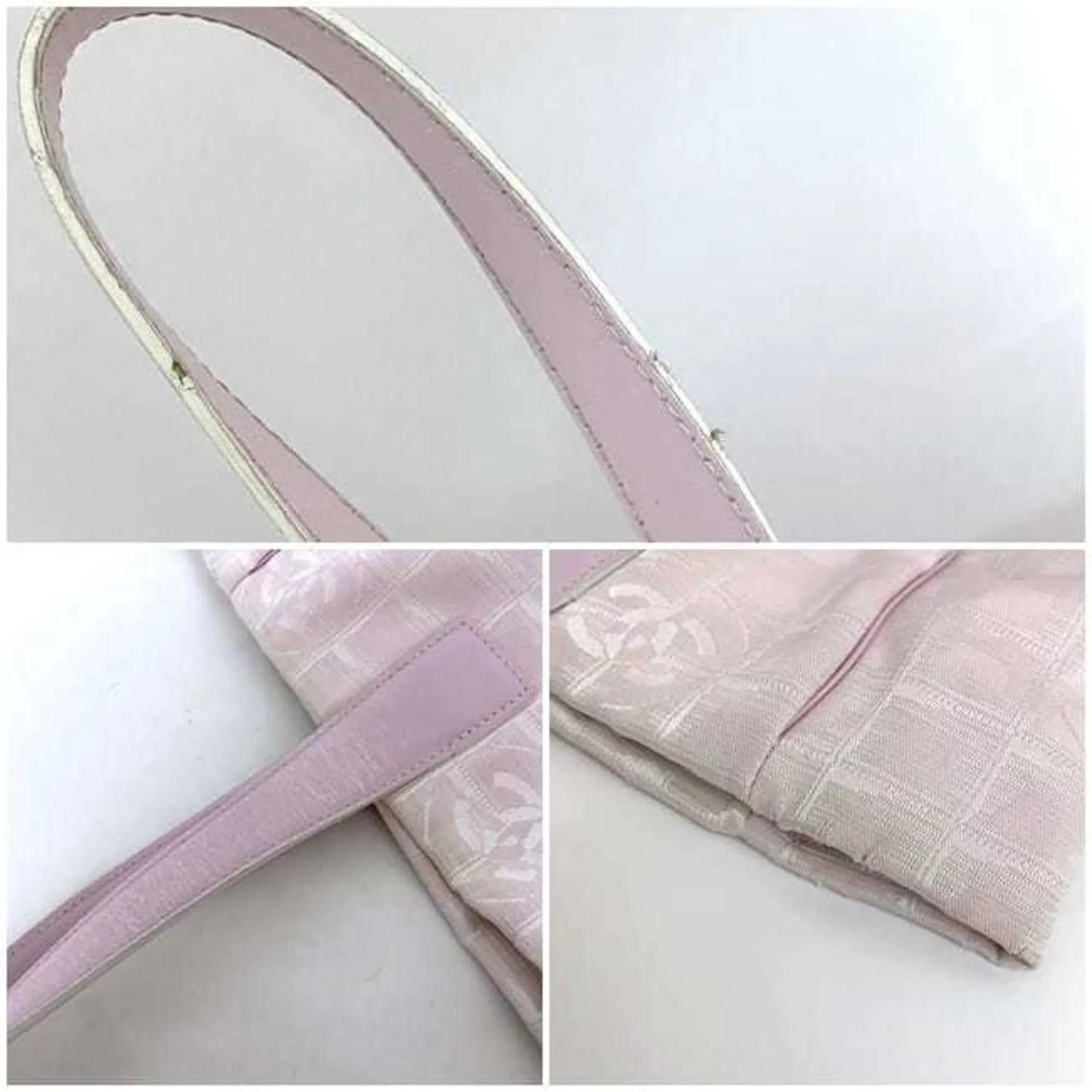 Pre-Owned Chanel MM Pink New Line A15991 Nylon Leather 8216800 CHANEL Coco Mark Tra Ladies (Good)