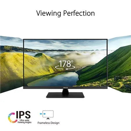 ASUS 32" (31.5" Viewable) 1440P Monitor (VP32AQ) - QHD (2560 x 1440), IPS, 100% sRGB, HDR10, 75Hz, Speakers, Adaptive-Sync/FreeSync, Low Blue Light, Eye Care, VESA Mountable, Frameless, DisplayPort, H