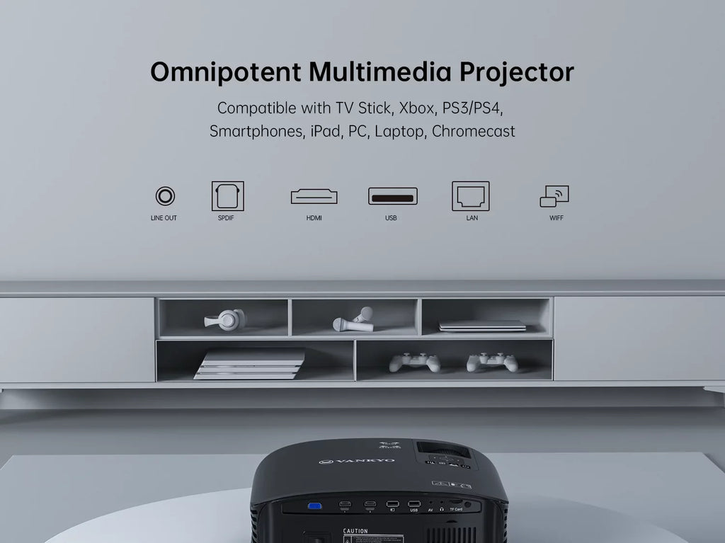 VANKYO Leisure 510W HD Projector, Portable Movie, Wireless connection Projector, with Built-in Office Software