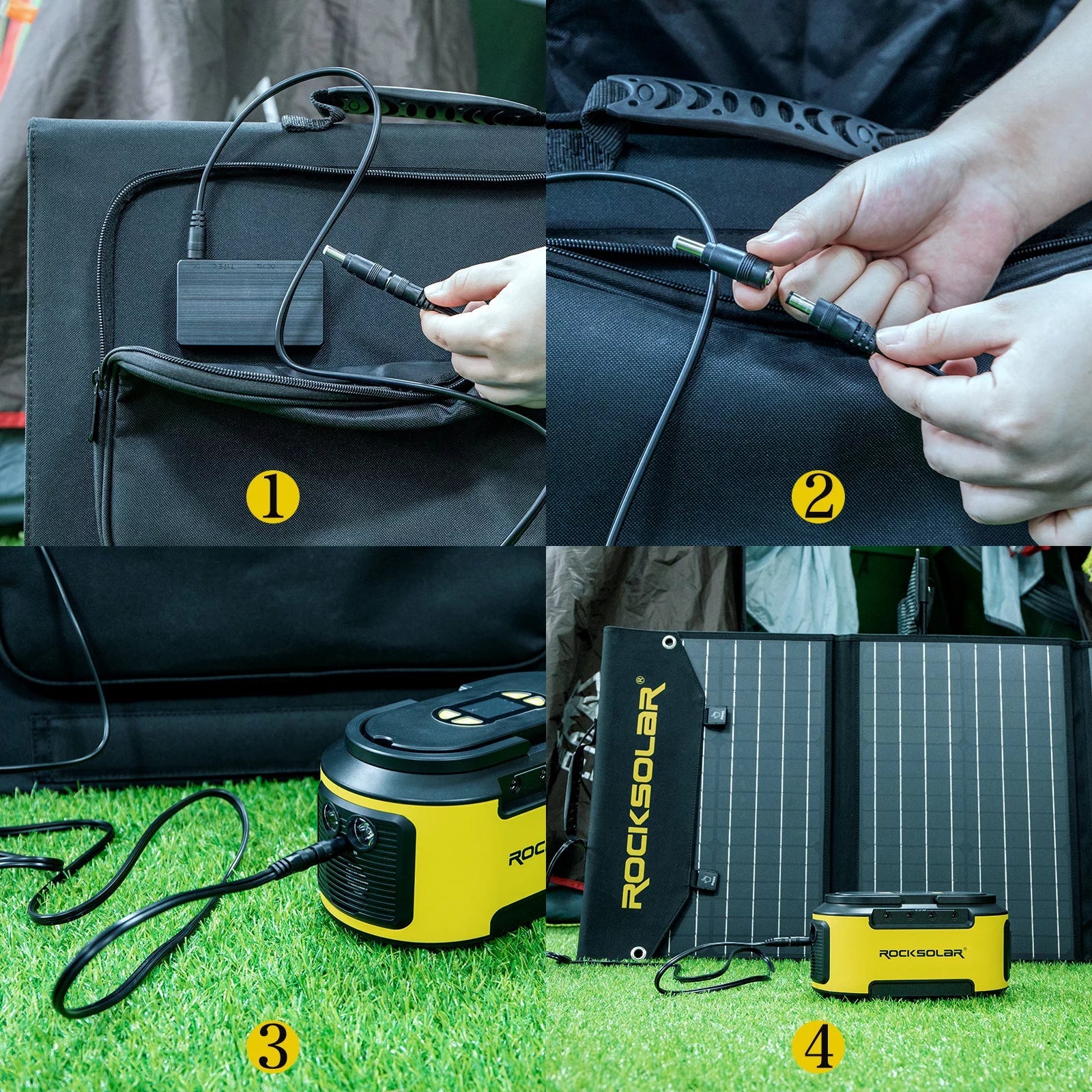 ROCKSOLAR Ready 200W Portable Power Station with a 30W Foldable Solar Panel Solar Generator Kit