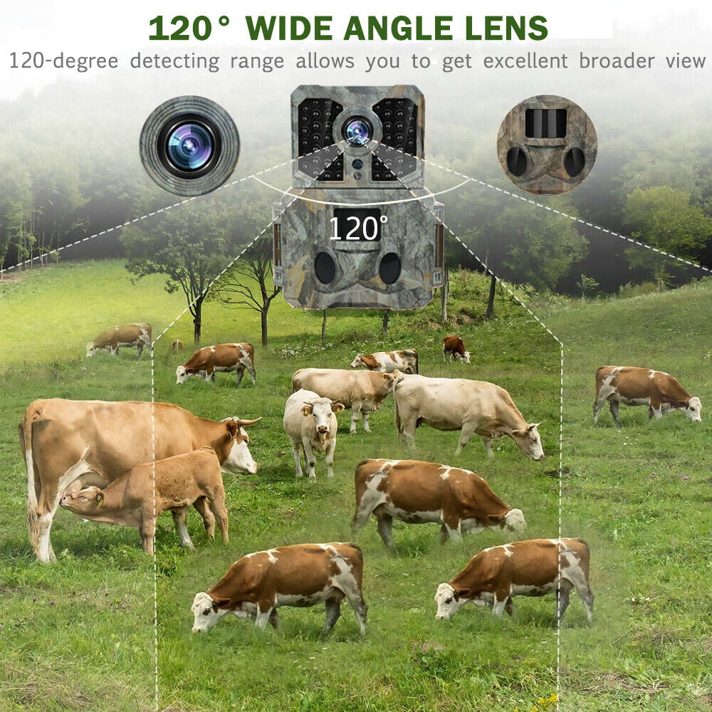 IClover Waterproof Hunting Camera 32G 24MP 1080P Wildlife Trail Game Camera Night Vision