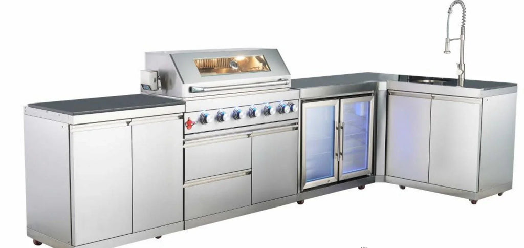 Stainless Steel 90 degree Outdoor Kitchen Modular Cabinet with Countertop