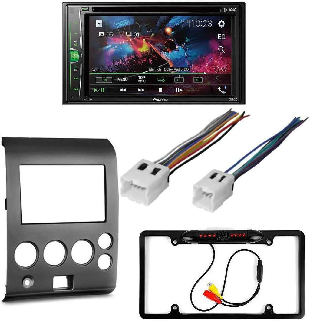 KIT4907 Bundle for 2004-2005 Nissan Titan W/ Pioneer Double DIN Car Stereo with Bluetooth/Backup Camera/Installation Kit/in-Dash DVD/CD AM/FM 6.2" WVGA Touchscreen Digital Media Receiver