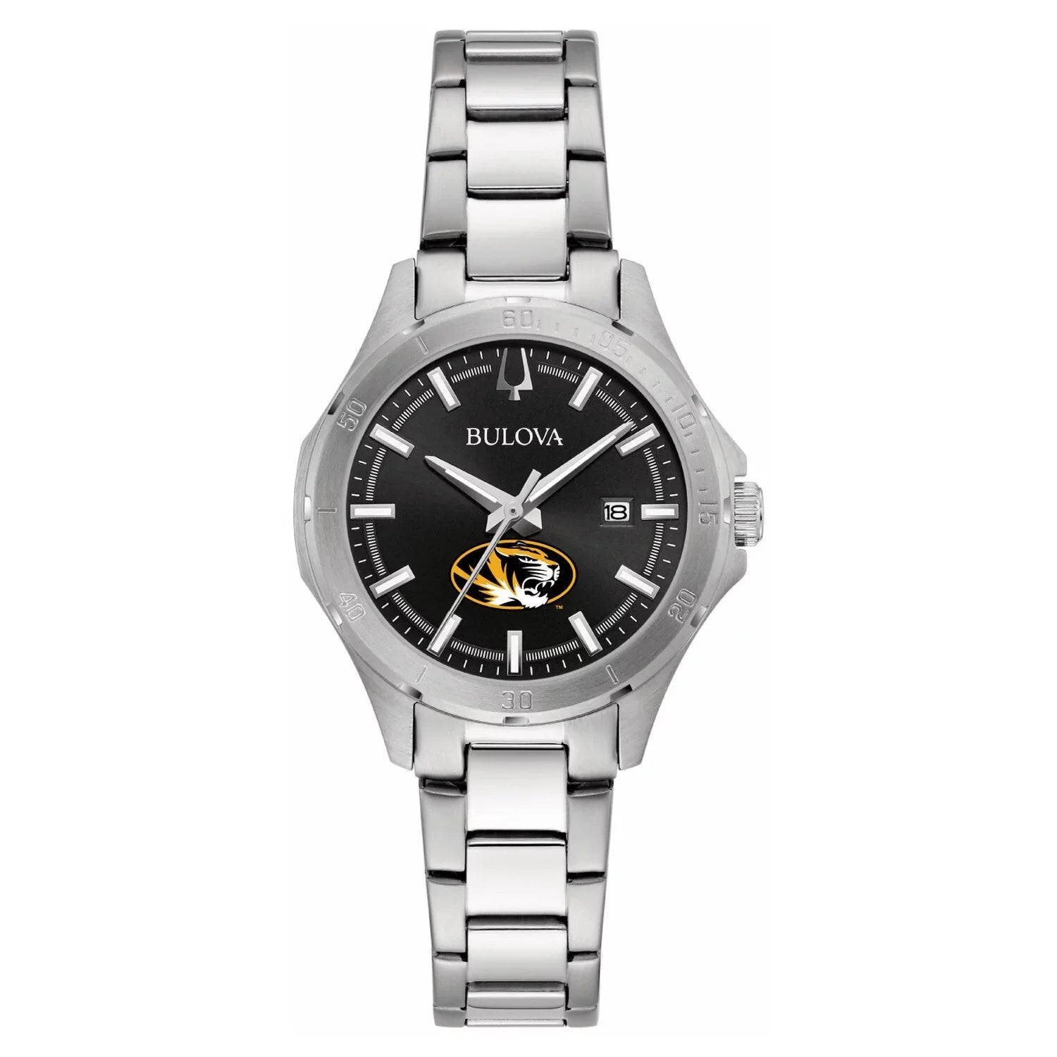 Women's Bulova Black Missouri Tigers Stainless Steel Sport Classic Watch