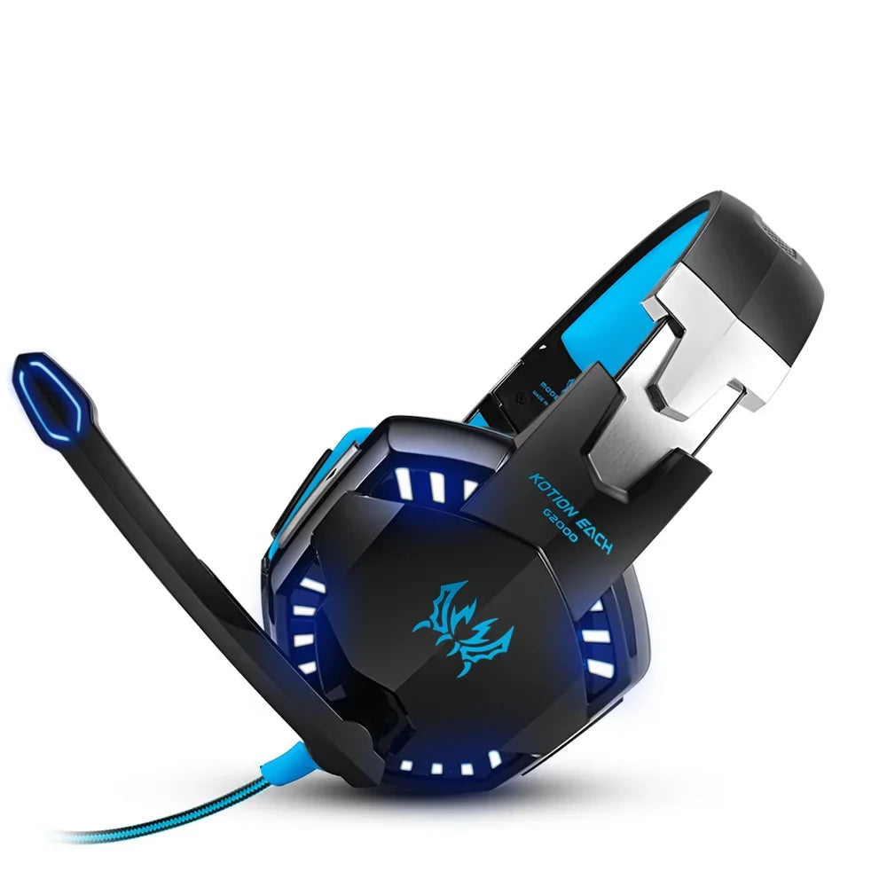KOTION EACH KOTION EACH G2000 3.5mm Gaming Headset Noise Reduction for PC Laptop Smartphone with Audio Adapter Cable