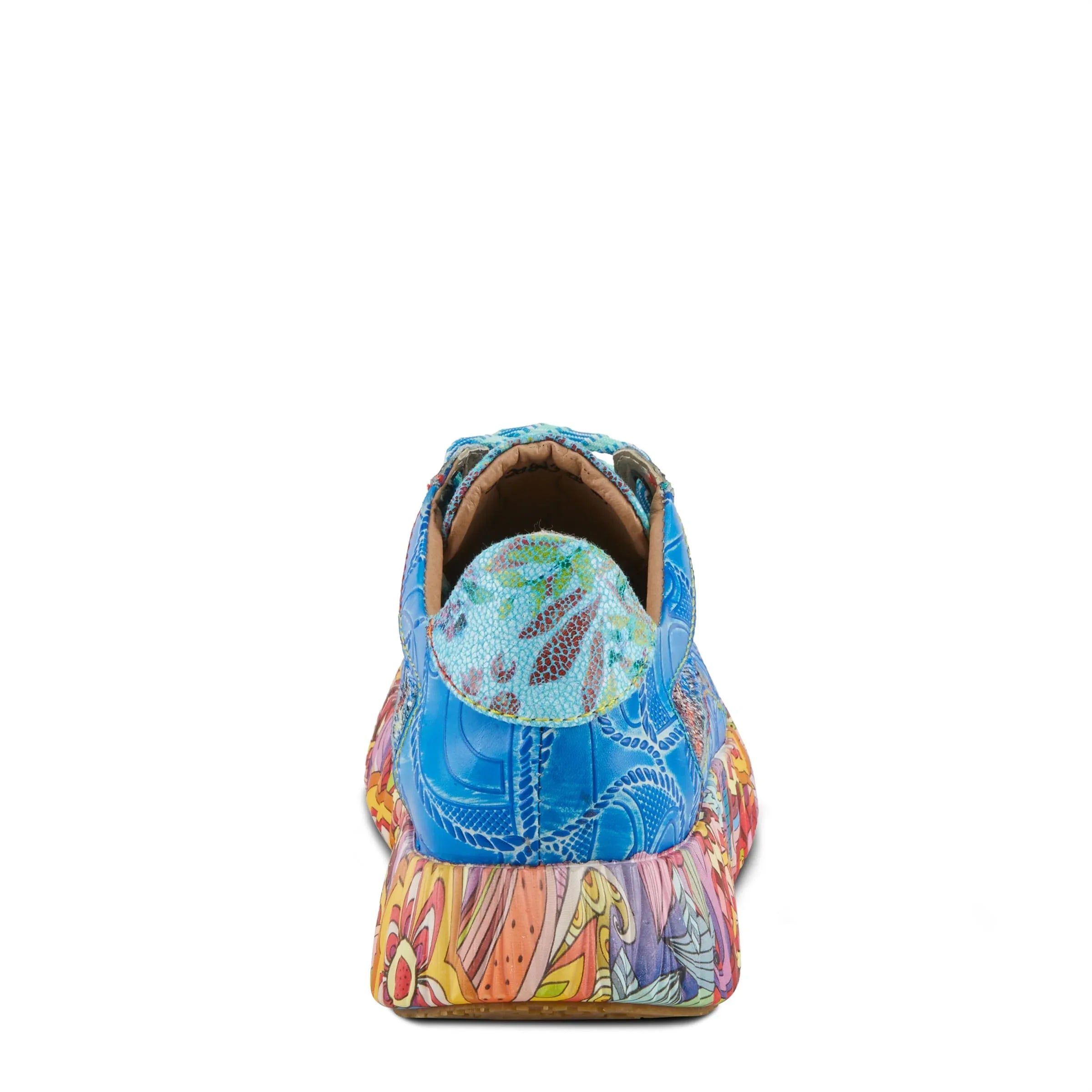 Spring Step L'Artiste Women's CAFFEY Multicolored Fashion Sneakers | Unique Energetic Patterns Blue Multi EU 39 / US 8.5