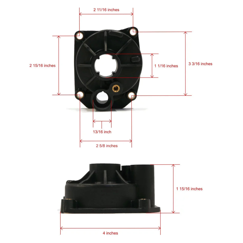 The ROP Shop | Water Pump Impeller Housing Repair Kit For Mallory 9-43408, 943408 Outboard Craft