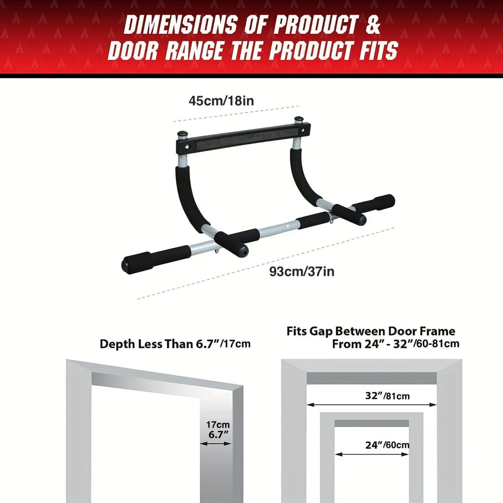 PGAST Door-Mounted Pull-Up Bar: Versatile, Portable & Space-Saving – Strengthen & Tone for Men and Women
