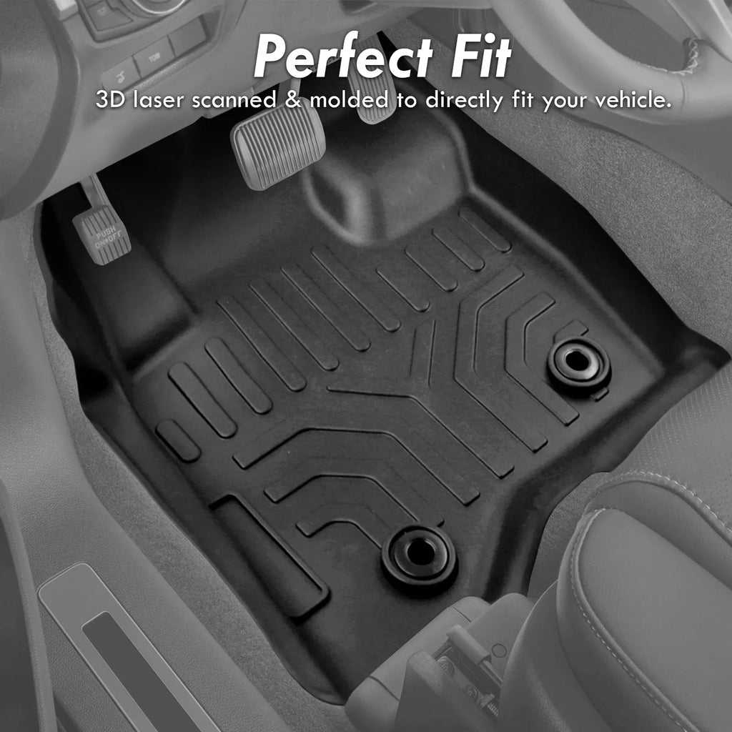 AJP Distributors All Condition Season Proof Protection Guard TPE Rubber Floor Mats Liner Front & Rear Set Suitable For Tesla Model 3 2017 2018 2019 2020 2021 2022 2023 17 18 19 20 21 22 23