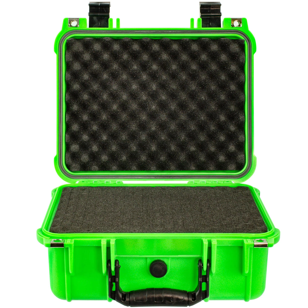 Eylar Gear and Camera Hard Case Waterproof with Foam 13.37 inch Neon Green