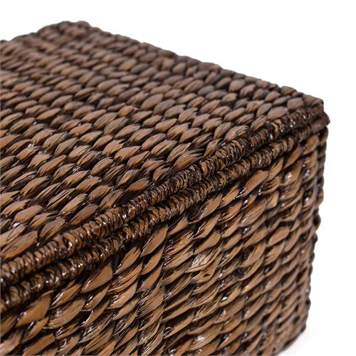 BirdRock Home Rolling Legal Letter File Organizer with Lid for Office - Brown Wash