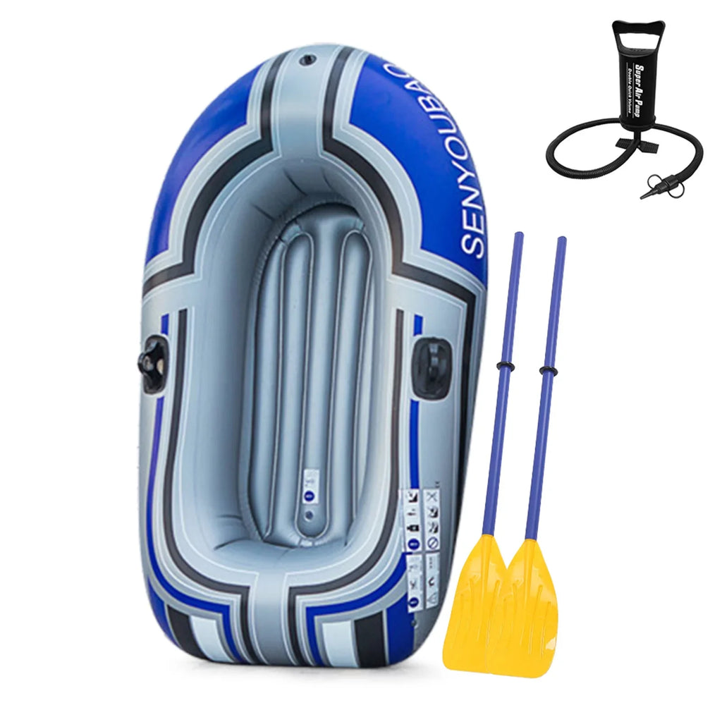 Tomshine Inflatable Vessel Inflatable Rafts Portable Thicken PVC Vessel with Air Pump Paddle