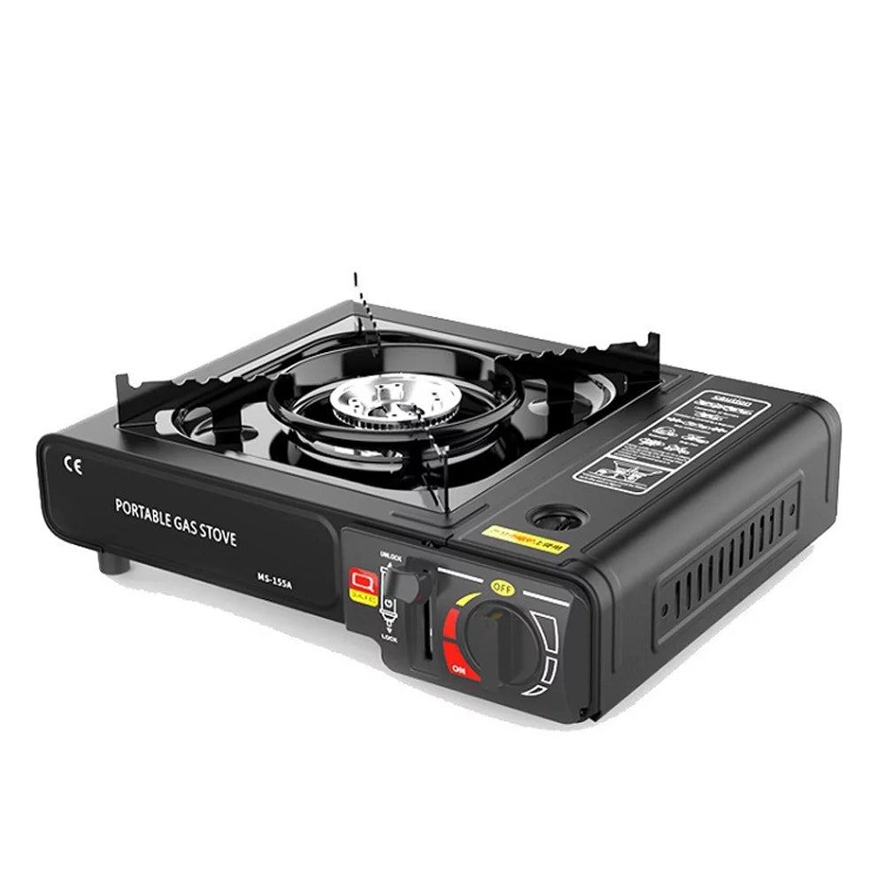 Portable 2.9KW Cassette Butane Stove with Piezo Ignition - Optimal for Outdoor Cooking, Camping, Picnics, Backpacking, Hiking, and Barbecues