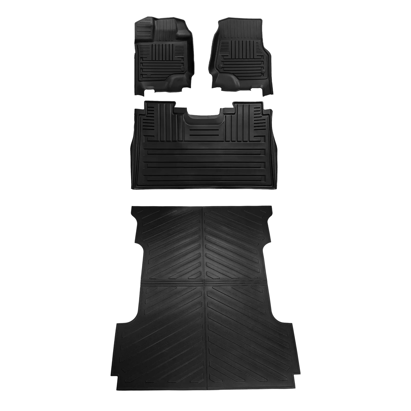 Fit 2015-2024 Ford F150 Lightning SuperCrew Cab Truck Bed Mat 6.5Ft Long Bed Liner F-150 (Fit W/O Fold Flat Storage)