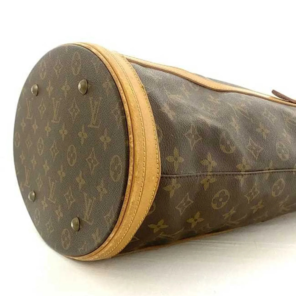 Pre-Owned Louis Vuitton Bucket GM Brown Monogram M42236 Canvas Nume Leather VI0914 LOUIS VUITTON Bag Women's (Fair)