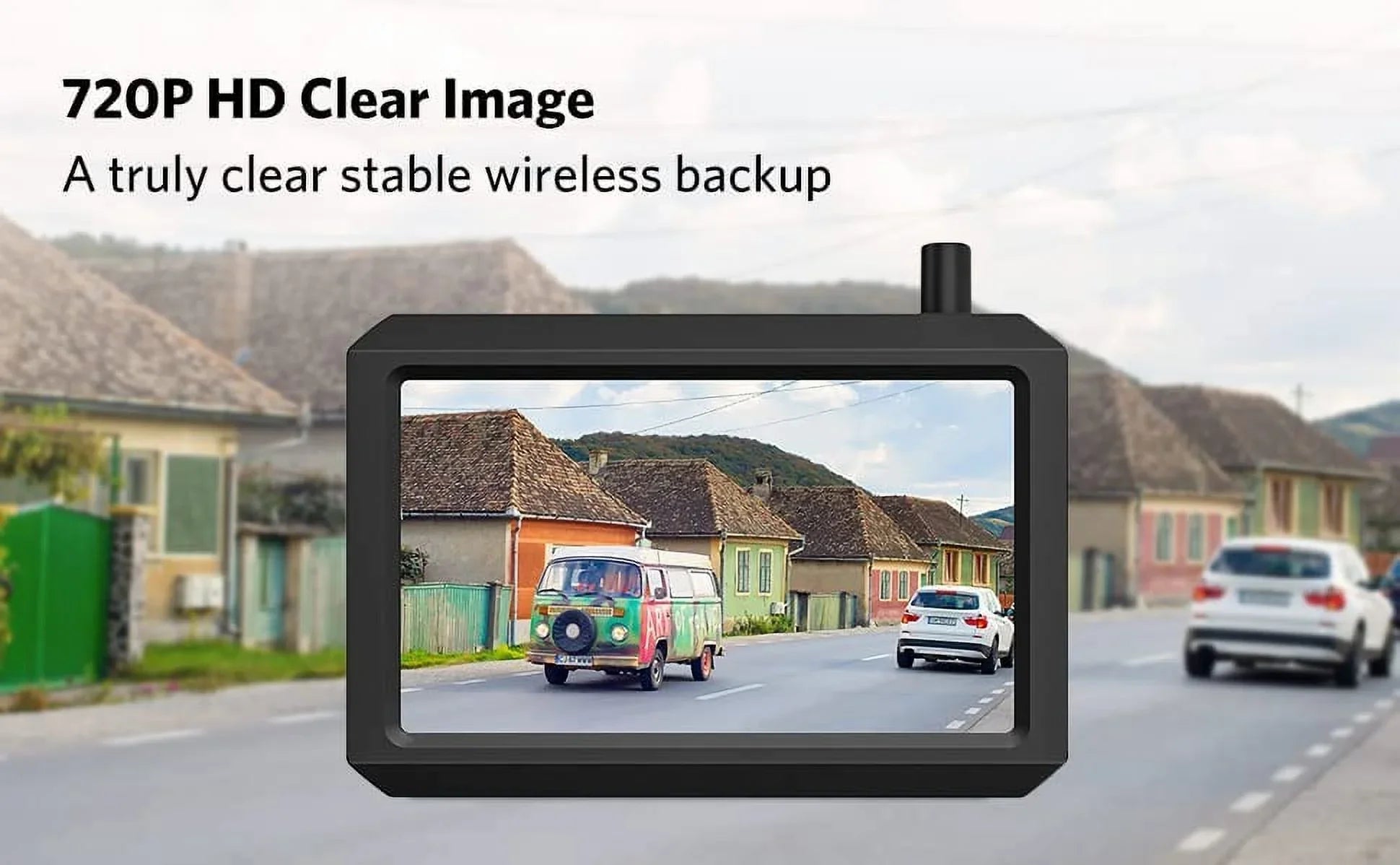 K7Pro HD Wireless Backup Camera for Trucks, Support 2 Cameras, 5″ TFT-LCD HD Monitor and Waterproof Rear View Camera for Car/SUV/Van/Mini RV/Pickup