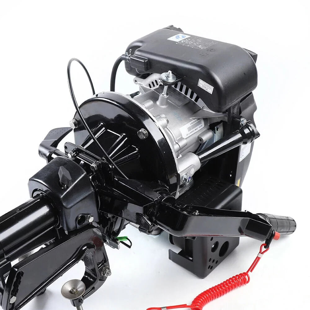 6 HP 4-Stroke Heavy Duty Outboard Motor Fishing Craft Engine Air Cooling System