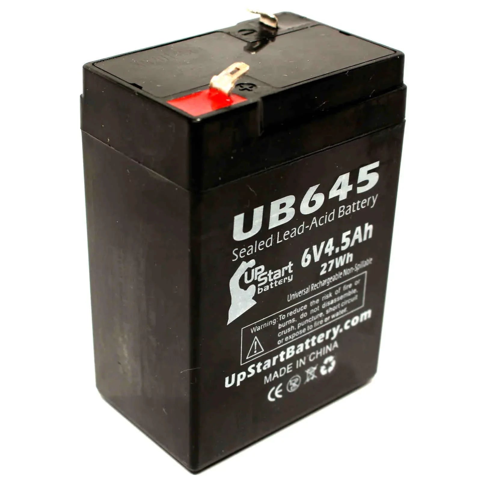 3x Pack - Suitable Tripp Lite BCPRO 850 Battery - Replacement UB645 Universal Sealed Lead Acid Battery (6V, 4.5Ah, 4500mAh, F1 Terminal, AGM, SLA) - Includes 6 F1 to F2 Terminal Adapters