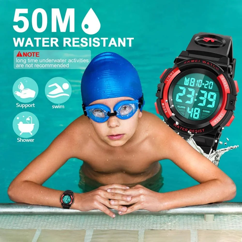 ATIMO LED 50M Waterproof Sports Digital Watch for Kids - Kids Gifts