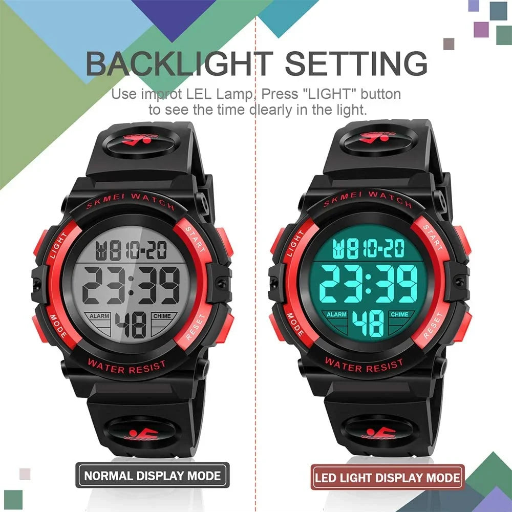 ATIMO LED 50M Waterproof Sports Digital Watch for Kids - Kids Gifts