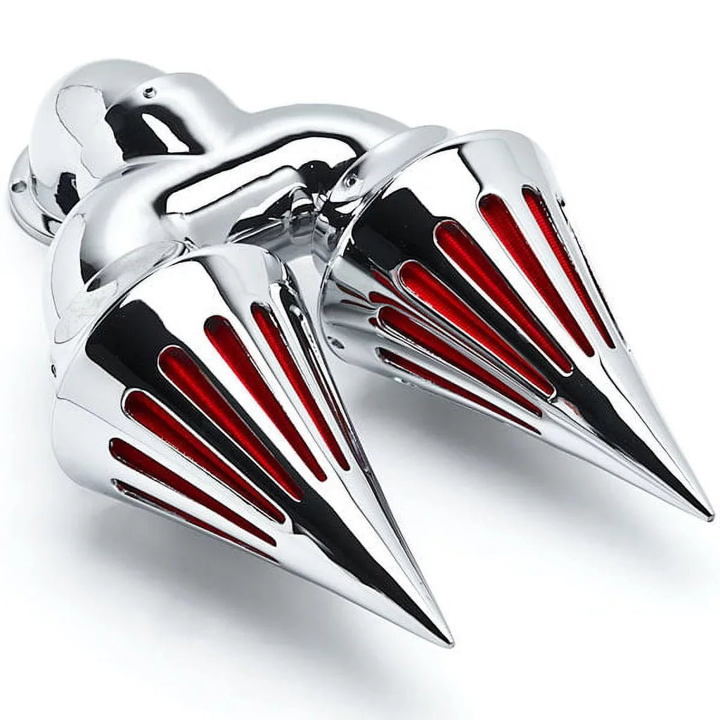 Krator Chrome Dual Spike Intake Air Cleaner Filter Kit Suitable with Harley-Davidson CVO Custom Applications