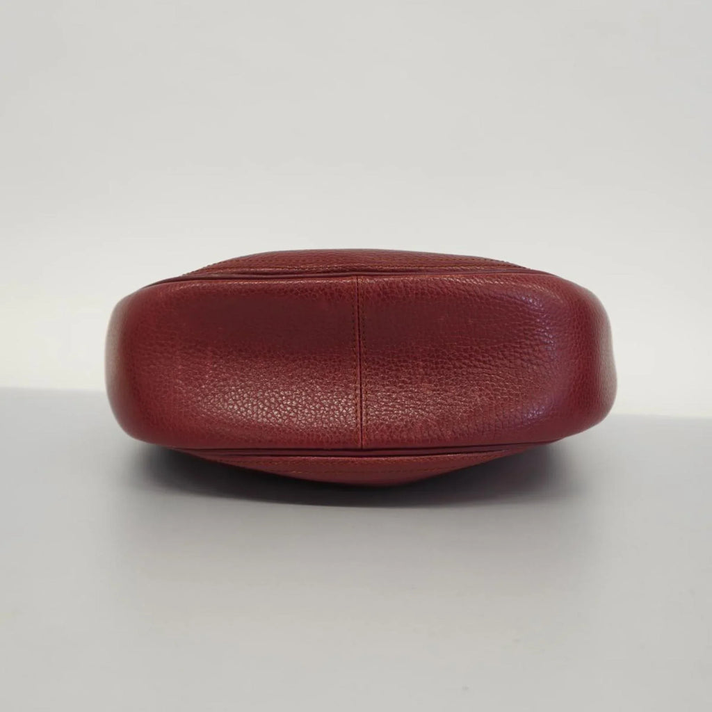 Pre-Owned Cartier Shoulder Bag Must Leather Red Ladies (Good)