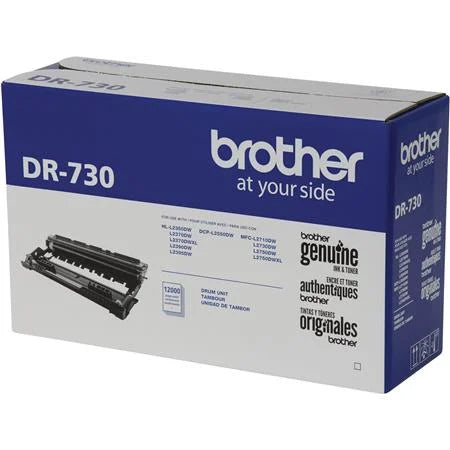 Brother Genuine Drum Unit, DR730, Yields Up to 12,000 Pages, Black
