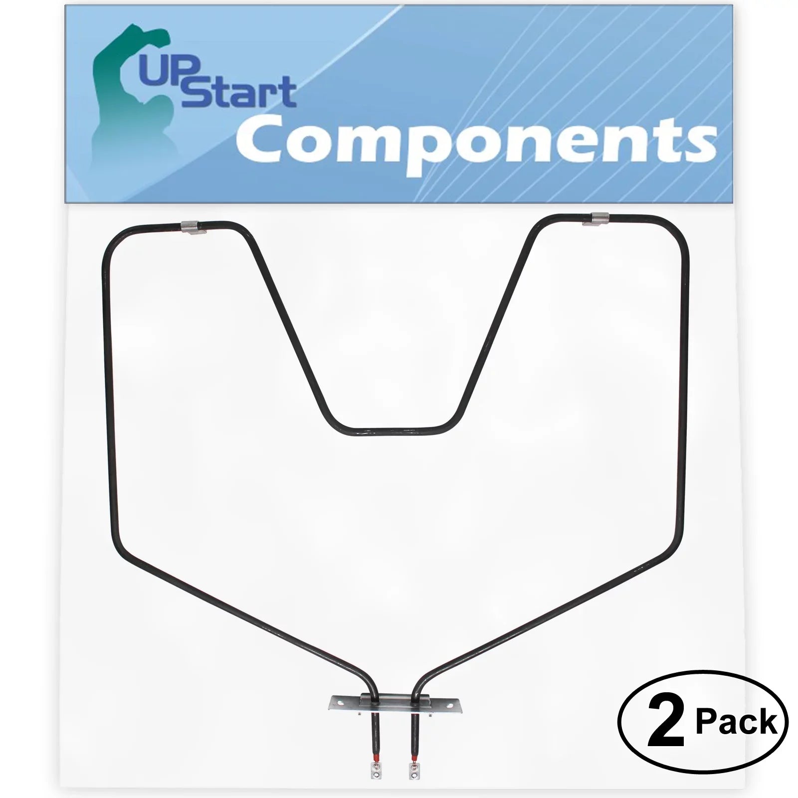 2-Pack Replacement for General Electric RC777*W2 Bake Element - Fitting with General Electric WB44X5082 Oven Heating Element