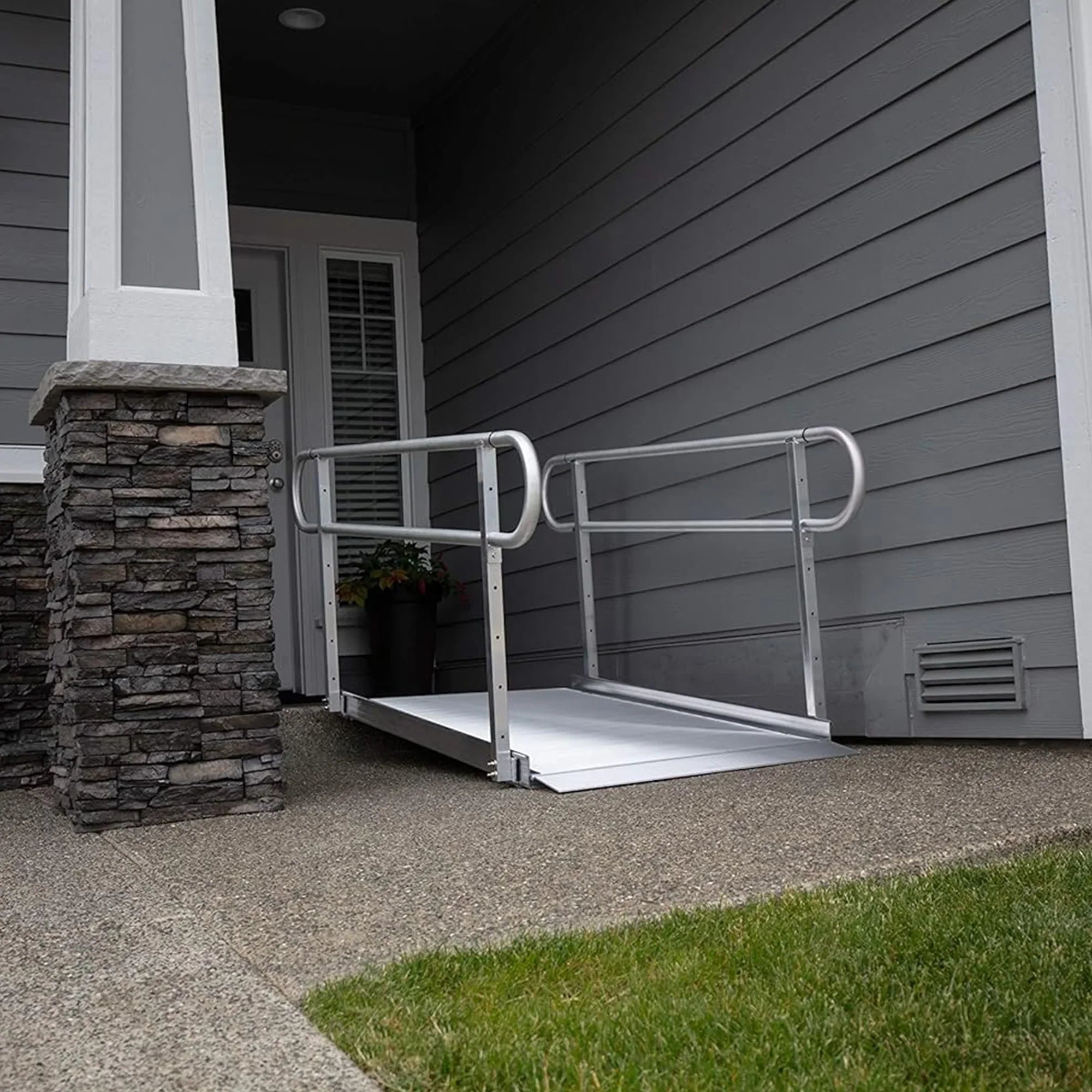 EZ-ACCESS GATEWAY 3G 8 Foot Portable Wheelchair Ramp w/2 Line Handrails