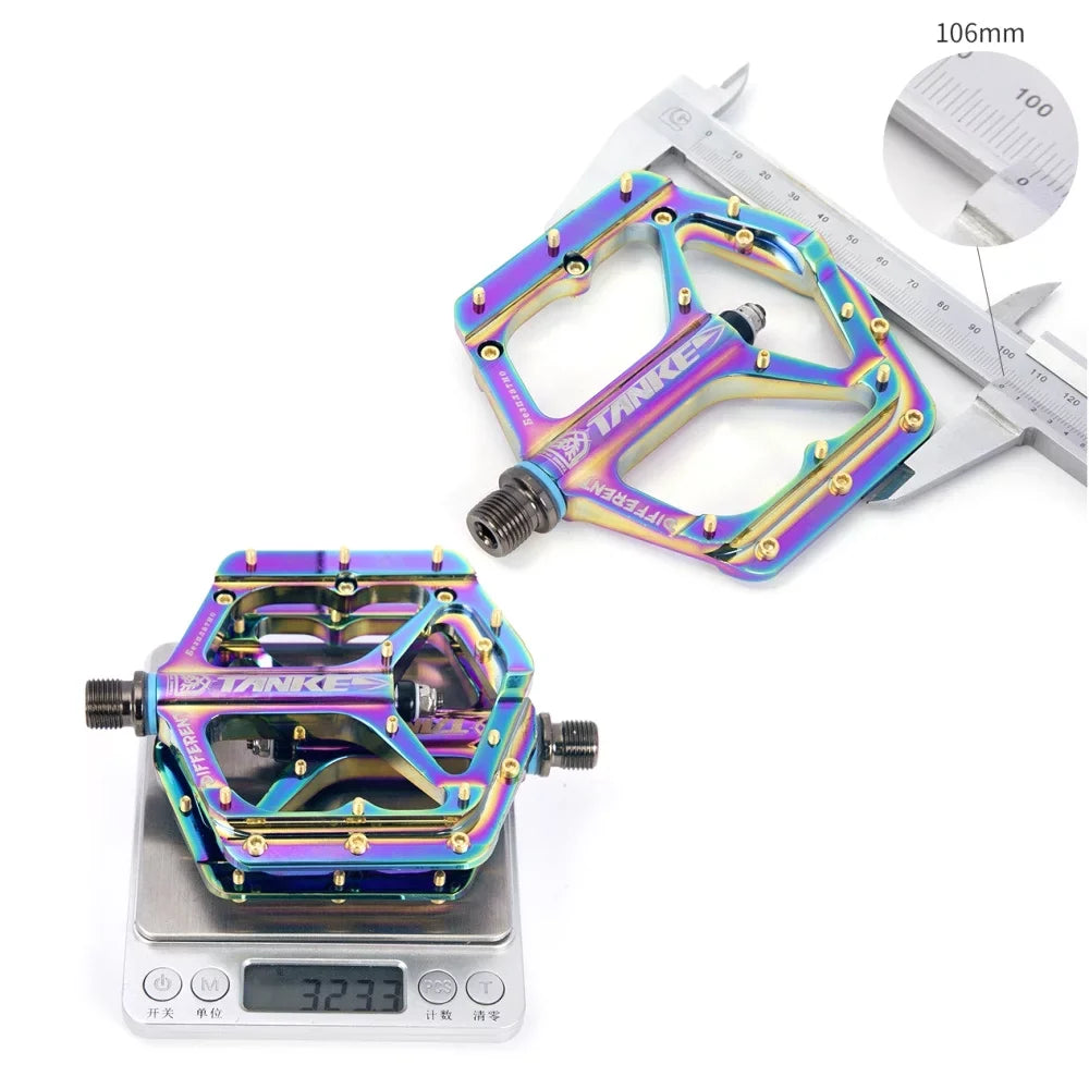 Nebublu Colorful Cycling Road Bike Pedals, Non-slip Aluminium MTB Bike Pedals - Perfect for Adventures!
