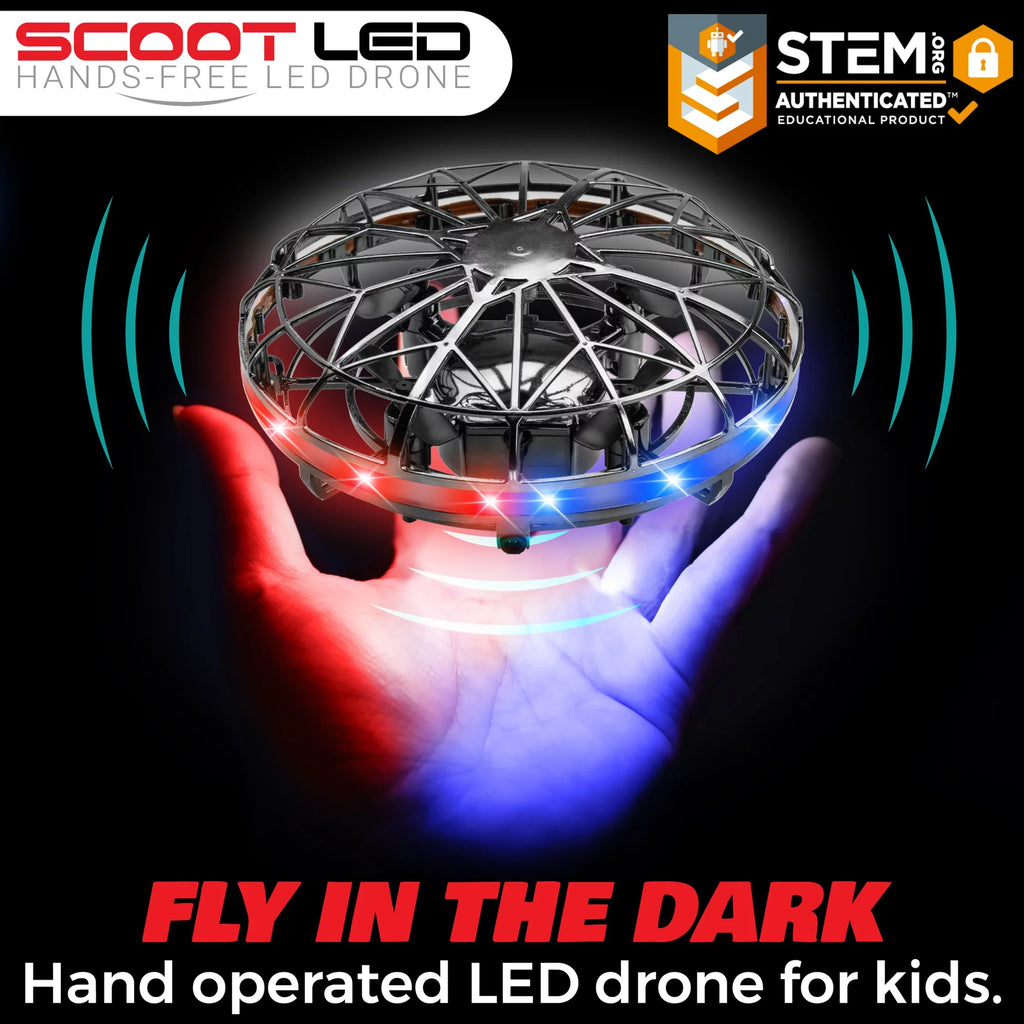 Force1 Scoot Mini UFO Drone | Kids Aerial Mini Drone Hand Controlled Indoor Flying Hover Ball with LED Lights Toy for Boys and Girls