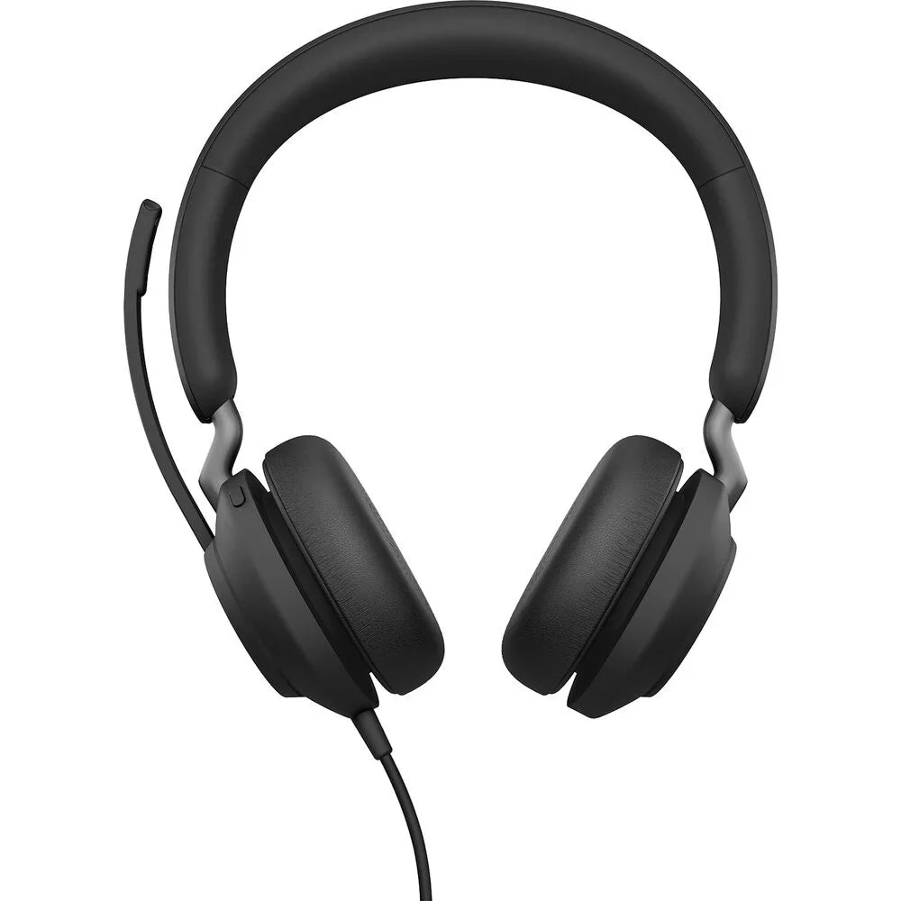 Jabra Evolve2 40 UC Wired Headphones, USB-C, Stereo, Black - Telework Headset for Calls and Music, Enhanced All-Day Comfort, Passive Noise Cancelling Headphones, UC-Optimized with USB-C - (Open Box)