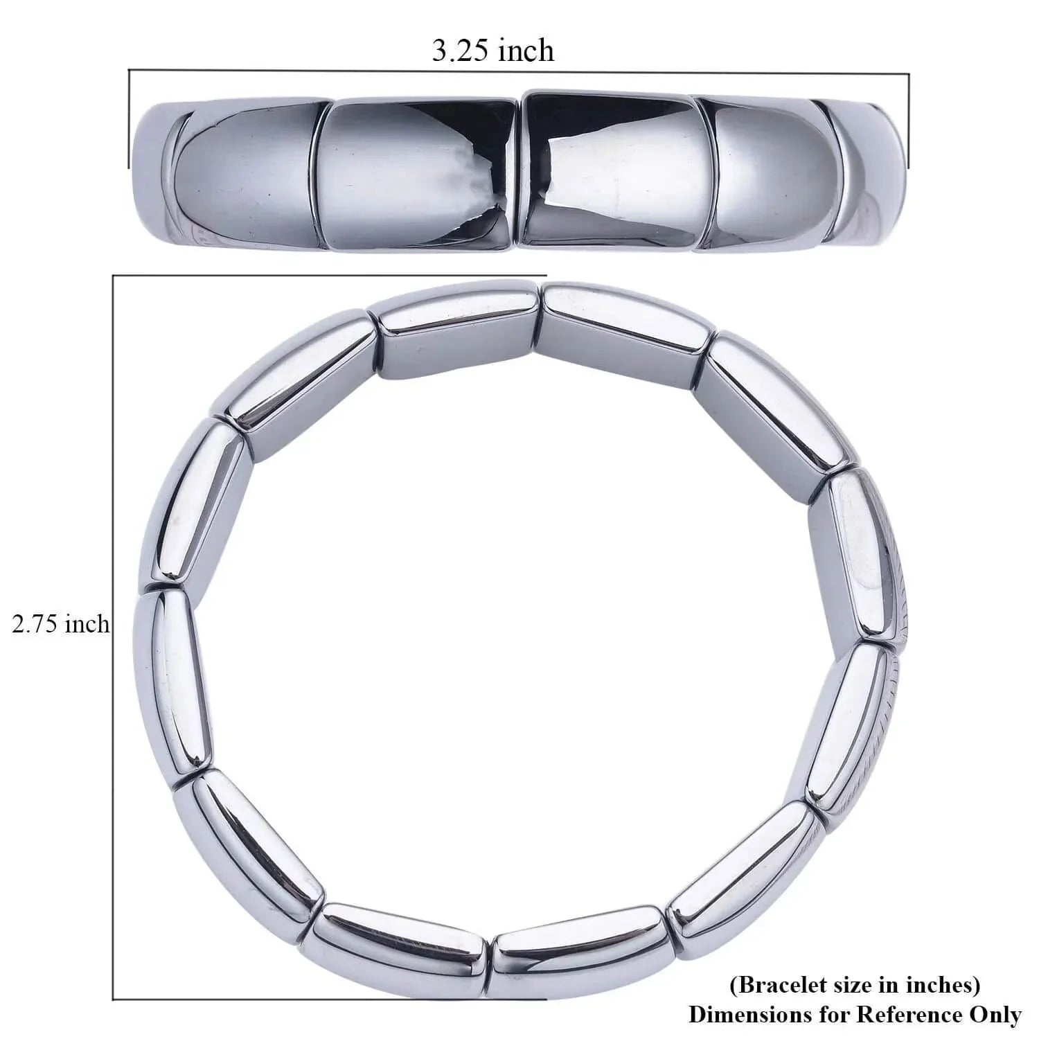 Shop LC Terahertz Trapezoid Stretch Section Cushion Bracelet for Women Ct 132.02 Birthday Mothers Day Gifts for Mom