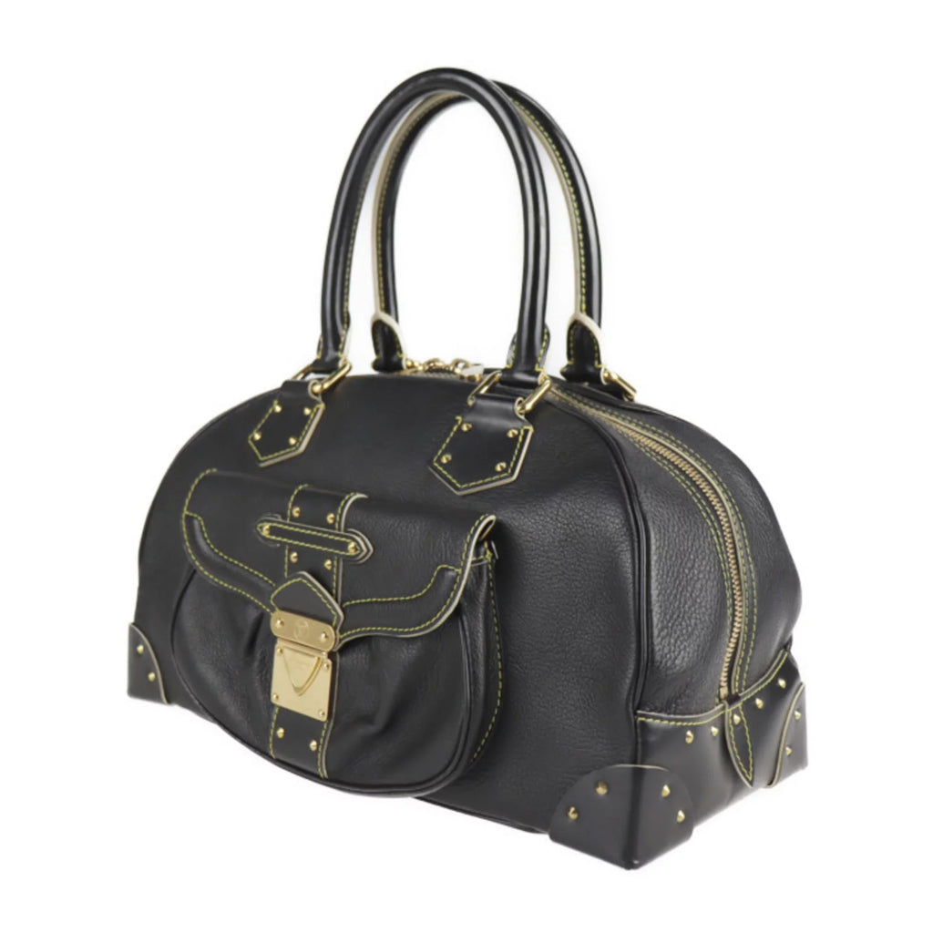 Pre-Owned LOUIS VUITTON Louis Vuitton Superbe Handbag M91892 Suhari Leather Noir Tote Shoulder (Good)