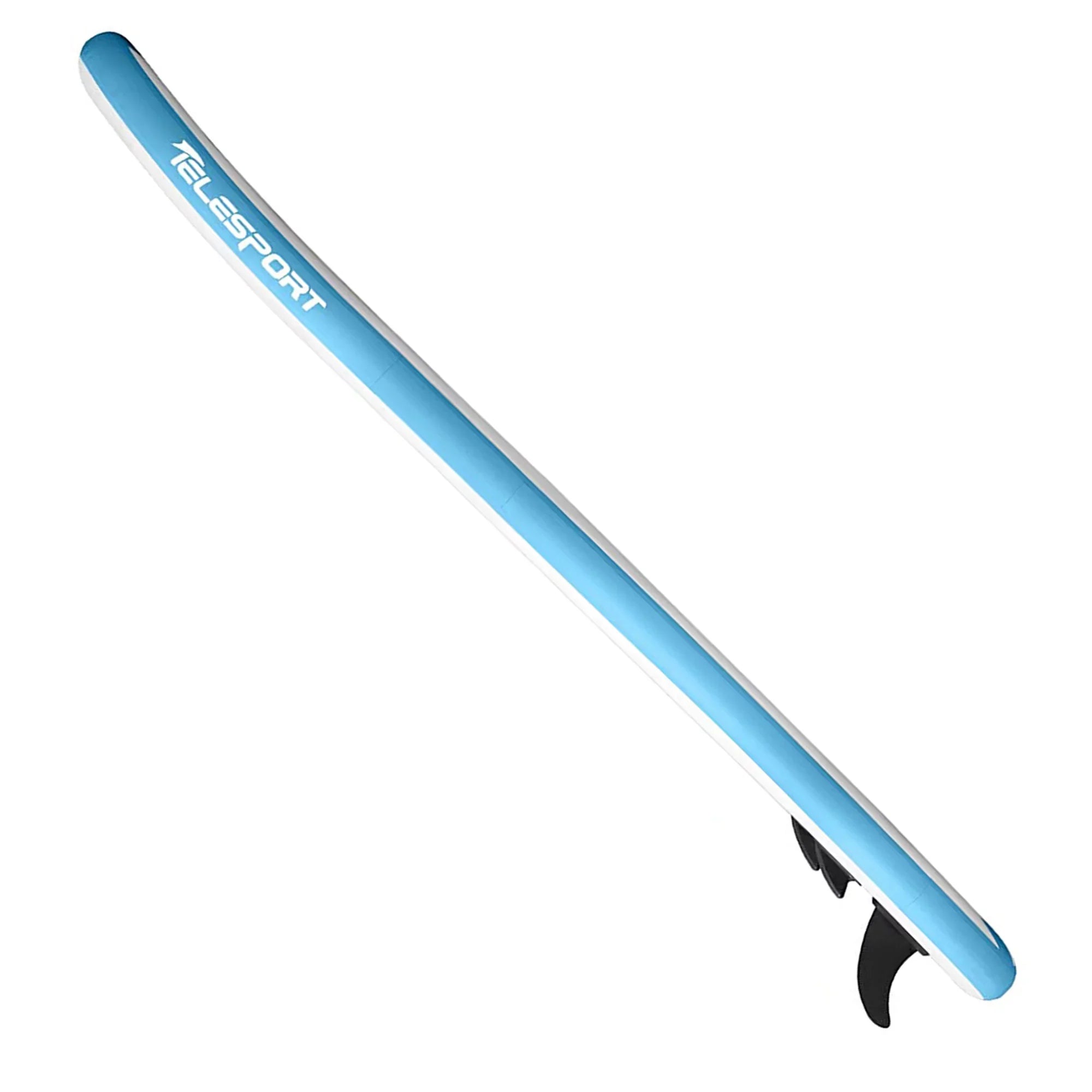 TELESPORT Paddle Boards Blowup SUP Paddleboard w/ Accessories, White & Blue