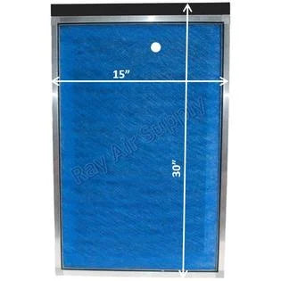 RAYAIR SUPPLY 15x30 Replacement Filter Pads Matching with MicroPower Guard Air Cleaner (3 Pack) BLUE