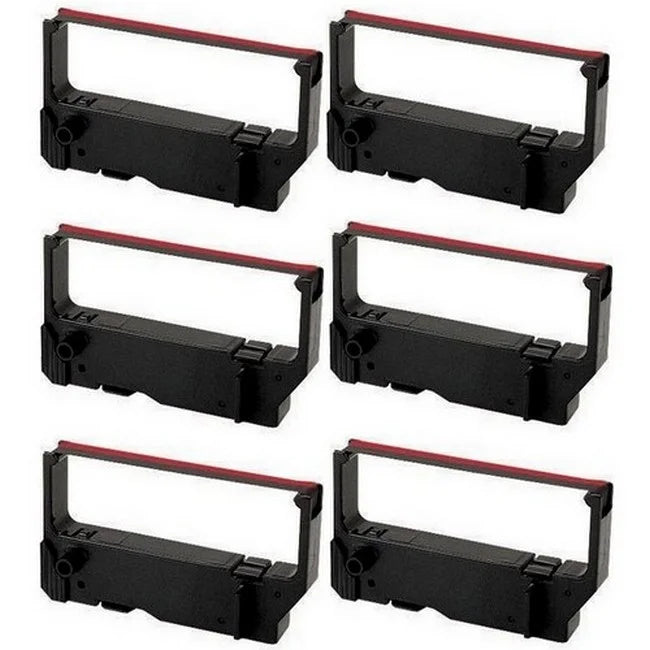 PrinterDash Matching Replacement for Star-Micronics MP-200 Series/MP-235/MP-242/MP-292/MP-512/SP-200 Series/SP-212/SP-242/SP-500/SP-2000 Black/Red P.O.S. Printer Ribbons (6/PK) (30982001BR)