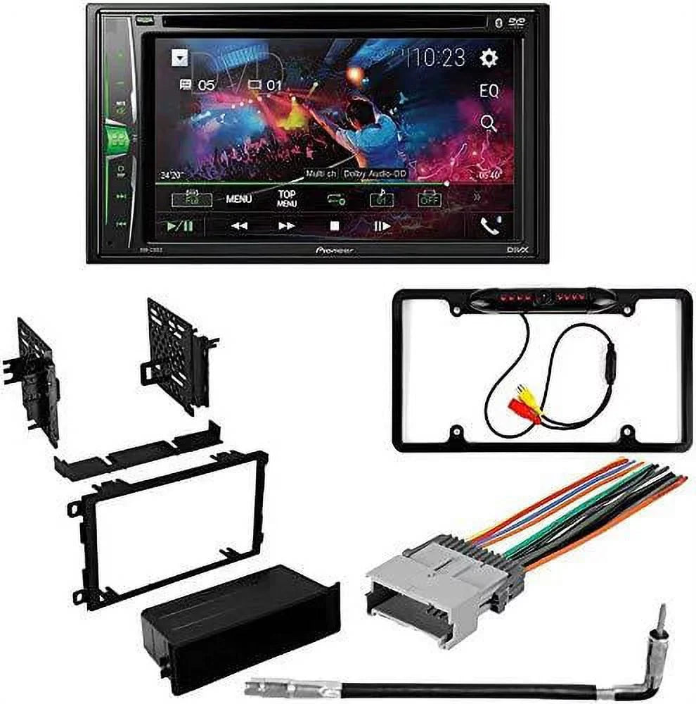 KIT4854 Bundle for 2002-2004 Chevrolet S-10 Pickcup W/ Pioneer AVH-241EX Double DIN Car Stereo with Bluetooth/Backup Camera/Install Kit/in-Dash DVD/CD AM/FM 6.2" Touchscreen Digital Media Receiver
