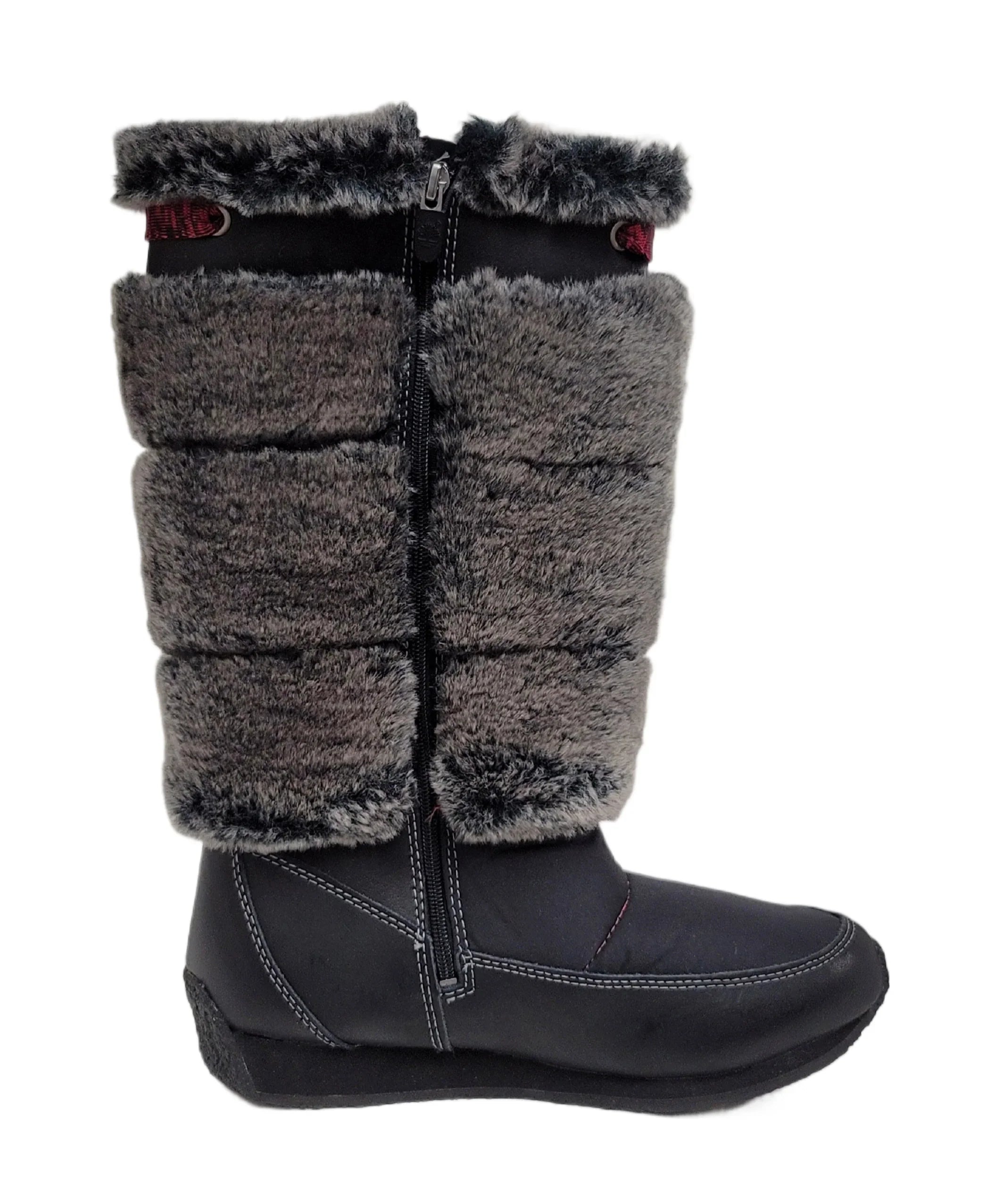 Timberland Junior Big Kid Winterberry Tall Fur Medium Boot Black 59994 size 4.5 US