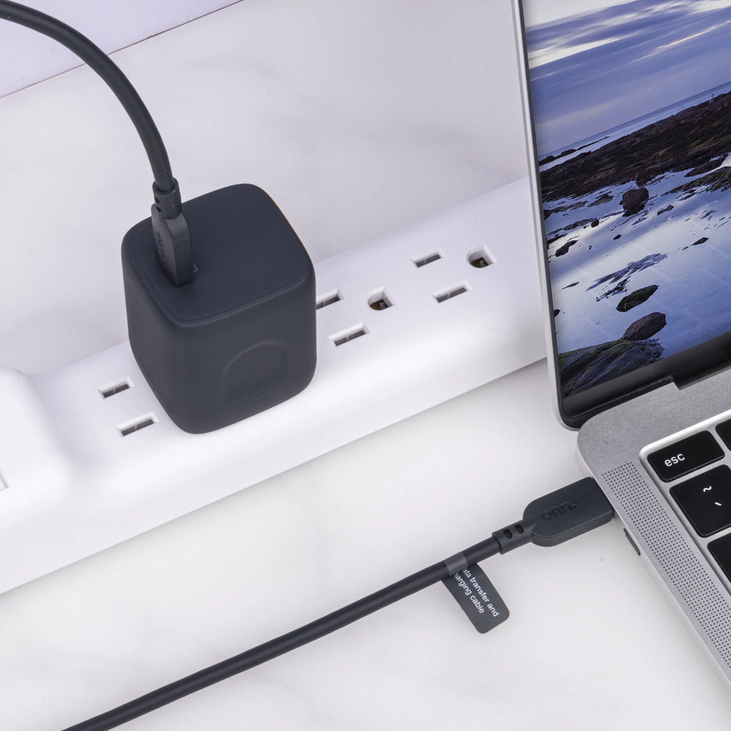 onn. GAN 67W Laptop Charger with 1 USB-C Port, Suitable for Apple,,HP,Asus,Acer,Lenovo,Grey
