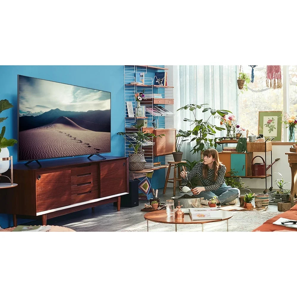 Samsung UN85TU8000 85-inch 4K Ultra HD Smart LED TV (2020 Model) Bundle with 31-in Sound bar+Wall Mount+Tech Smart USA TV Essentials 2020 & Surge Adapter (UN85TU8000FXZA 85TU8000 85" TV)
